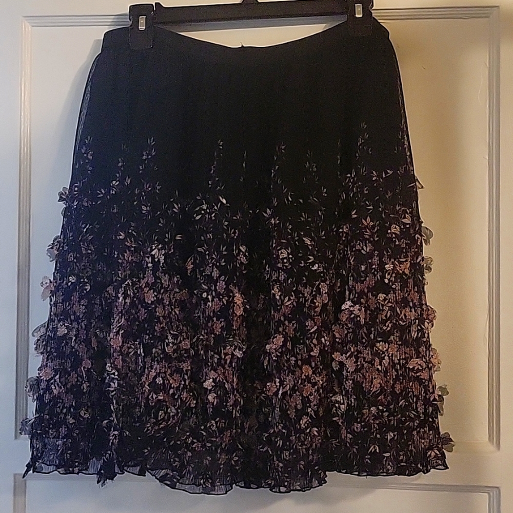 Black Flower Skirt